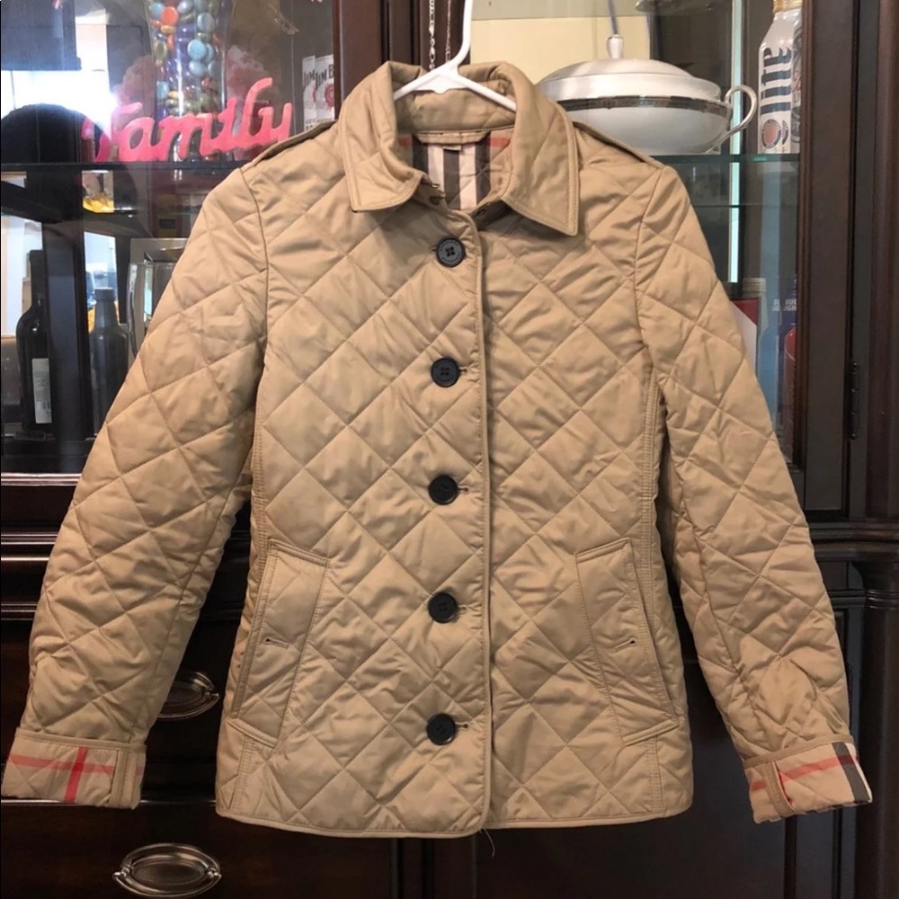 Beige Burberry jacket